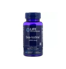 Мінерали Life Extension Морський Йод, Sea-Iodine 1000 мкг, 60 вегетаріанських капсул (LEX-17406)