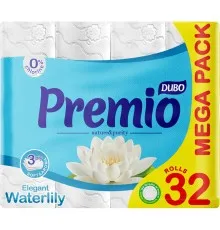 Туалетний папір Диво Premio Waterlily 3 шари 32 рулони (4820003837757)