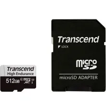 Карта пам'яті Transcend 512GB microSDXC class 10 UHS-I U3 High Endurance (TS512GUSD350V)