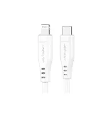 Дата кабель USB-C to Lightning 1.2m 3.0A TPE C3-01 White Acefast (6974316280811)