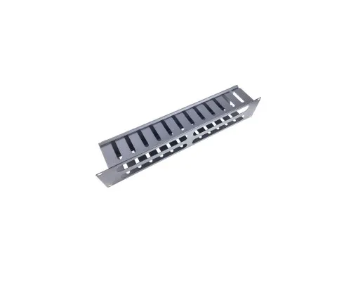 Кабельний організатор 19" 2U з кришкою SN (80мм) - 9005 Eserver (КР-012.2U.19)