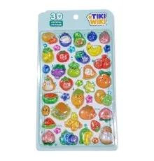 Стікер-наклейка Tiki Wiki набір 3D-наліпок серії Crystal – Тікі фрукти (51367)