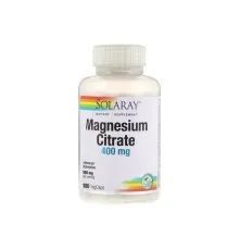 Мінерали Solaray Цитрат Магнію, 400 Мг, Magnesium Citrate, Solaray 180 капсул (SOR-37402)
