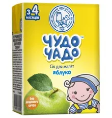 Сік дитячий Чудо-Чадо Яблучний освітлений 200 мл (4820003687703)