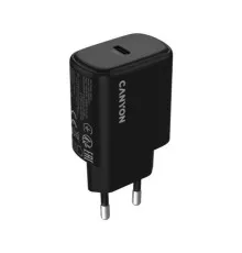 Зарядний пристрій Canyon OnCharge 250 25W 1xPD EU Black (CNE-CHA250-11)