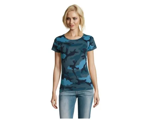 Футболка Sol's Camo women синій камо L (01187536L)
