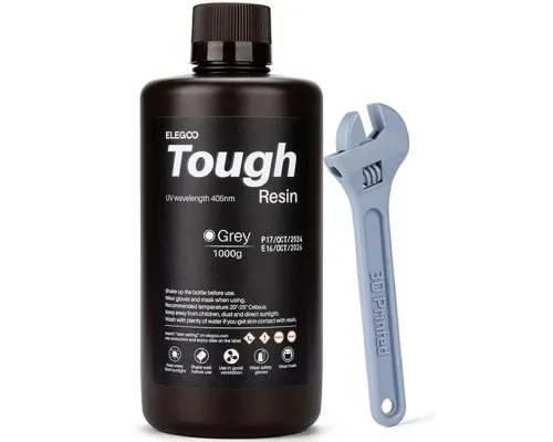 Фотополімерна смола ELEGOO Resin Tough grey 1кг (50.103.0274)