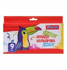 Крейда 1 вересня кольорова 9 шт. JUMBO "Zoo Land" (400447)