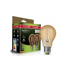 Лампочка Eurolamp A60 8W E27 2700K (deco) акция 1+1 new (MLP-LED-A60-08273(Amber)new)