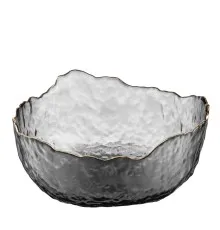 Салатник Ardesto Bell, 16.5см, скло, сірий (AR5006)