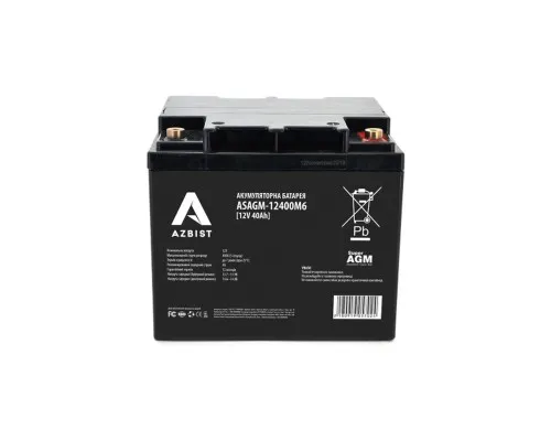Батарея до ДБЖ AZBIST 12V 40 Ah Super AGM (ASAGM-12400M6)