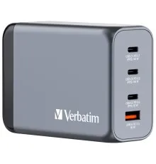 Зарядний пристрій Verbatim GaN 240 W 4 ports (USB-C-140 W,USB-C-100 W,USB-C-65 W /USB-A -3.0) (32205)
