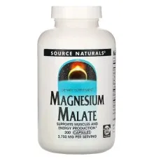 Мінерали Source Naturals Магній малат, Magnesium Malate, 200 капсул (SNS-01600)