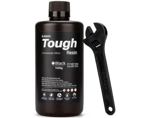 Фотополімерна смола ELEGOO Resin Tough black 1кг (50.103.0271)