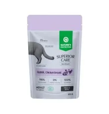 Вологий корм для кішок Nature's Protection Superior Care Sterilised Grain Free Adult Cats with Rabbit, Chicken Breast and Cranberries 85 г (NPSC47908)