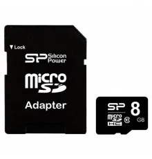 Карта пам'яті Silicon Power 8GB microSD class 10 (SP008GBSTH010V10SP)