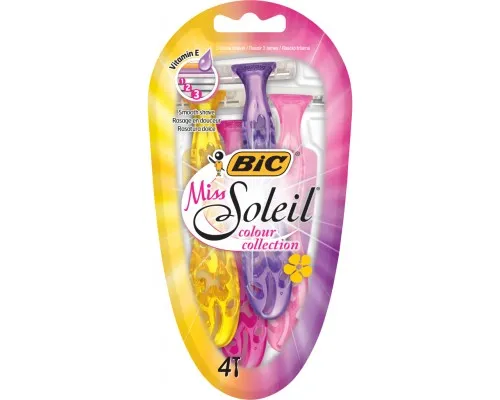Бритва Bic Miss Soleil Colour Collection 4 шт. (3086123303843)