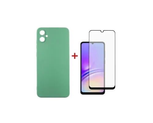 Чохол до мобільного телефона Dengos Kit for Samsung Galaxy A05 (A055) case + glass (Mint) (DG-KM-08)