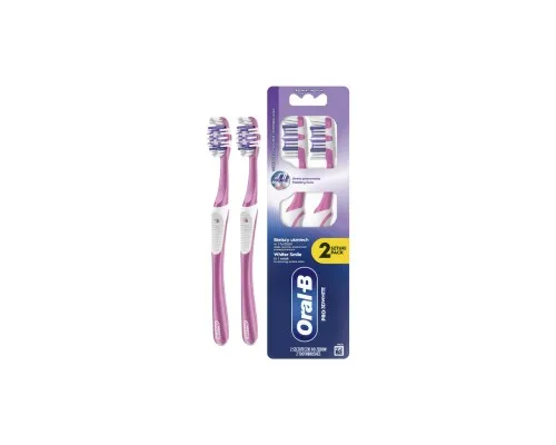 Зубна щітка Oral-B Pro 3D White Відбілювання Середньої жорсткості 2 шт. (8700216459761)