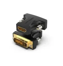 Перехідник HDMI F to DVI M 24+1pin black Vention (AILB0)