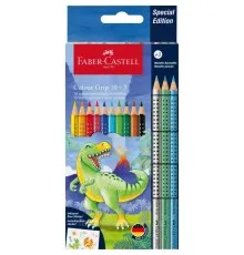 Олівці кольорові Faber-Castell Grip акварельні/3 металік 10 кольорів (201545) (32479)