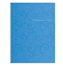 Блокнот Buromax spiral side, А4, 80sheets, Barocco, square, blue (BM.2446-614)