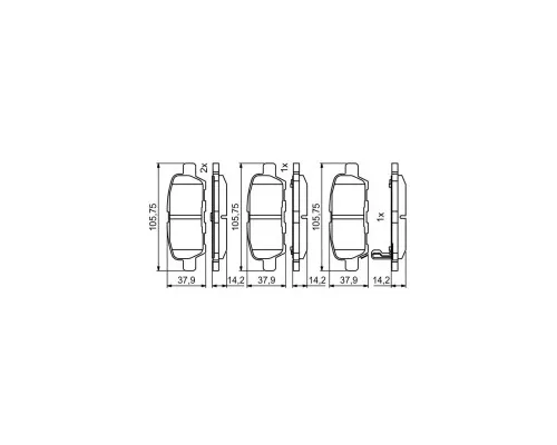 Гальмівні колодки Bosch 0986494861