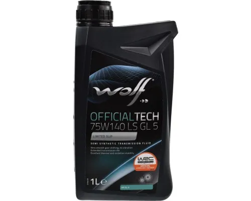 Трансмісійна олива Wolf OFFICIALTECH 75W140 LS GL 5 1л (8304200)