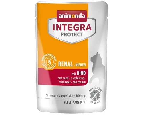 Вологий корм для кішок Animonda Integra Protect Renal pouches with beef при хворобах нирок (4017721866330)
