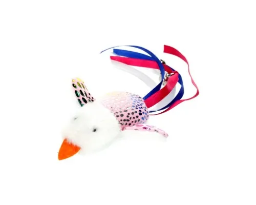 Іграшка для котів Hippie Pet Пташка рожева 7.5 см (HIPCT2304040RO)