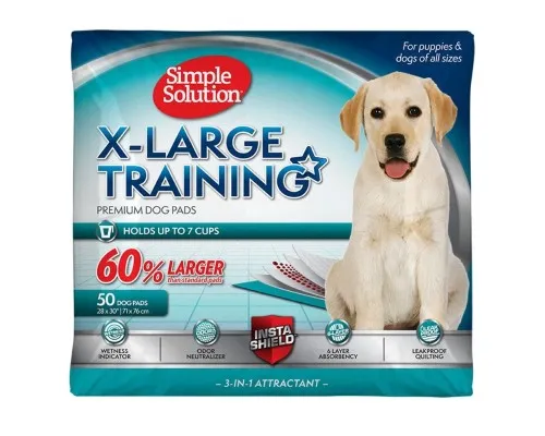 Пелюшки для собак Simple Solution Extra Large Training Premium Dog Pads 50 шт 71х76 см (0010279112687)