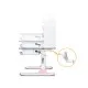 Парта Mealux Edmonton Multicolor Pink з полицею (BD-610 W/МС + PN с полкой)