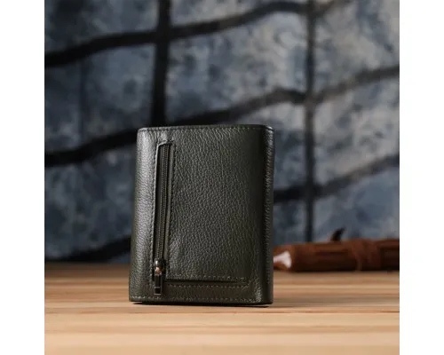 Гаманець ST Leather З натуральної шкіри Зелений (23074)