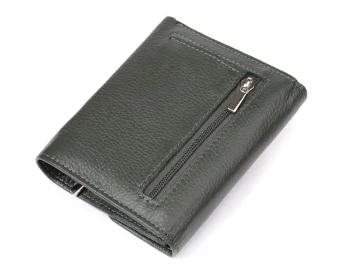 Гаманець ST Leather З натуральної шкіри Зелений (23074)