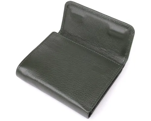 Гаманець ST Leather З натуральної шкіри Зелений (23074)