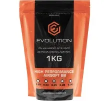 Страйкбольні кульки Evolution BB 6мм 0.25г High Performance White 1кг/уп (BBEA25-BOX)