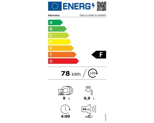 Посудомийна машина Electrolux ESA12110SW
