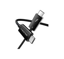 Дата кабель USB-C to USB-C 0.5m Thunderbolt 3 100W (20V/5A) 5K60Hz Cabletime (CA915392)