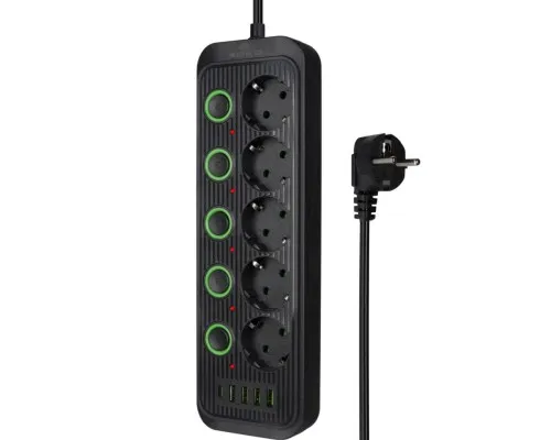 Мережевий фільтр живлення XoKo XK-SP-5-2-1-BK