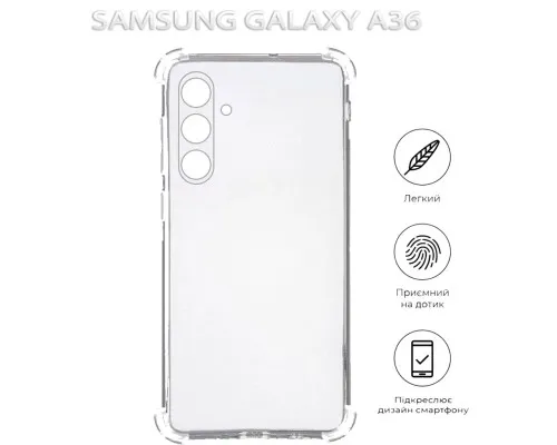 Чохол до мобільного телефона BeCover Anti-Shock Samsung Galaxy A36 SM-A366 Clear (712895)