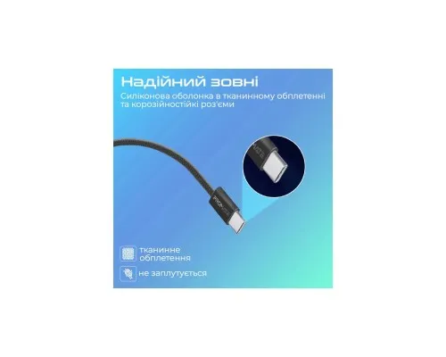 Дата кабель USB-C to USB-C 1.2m Promate (ecoline-cc120.black)