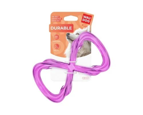 Іграшка для собак WAUDOG Fun Durable Вісімка 200 мм фіолетова (62189)