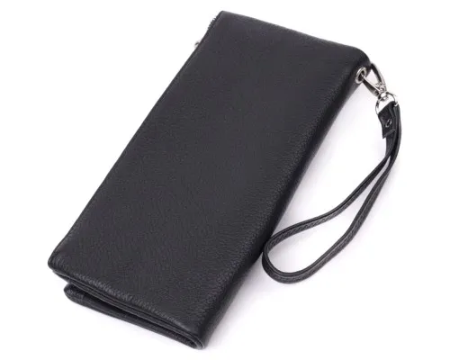 Гаманець ST Leather З натуральної шкіри Чорний (22527)
