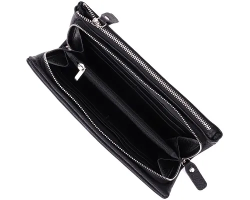 Гаманець ST Leather З натуральної шкіри Чорний (22527)