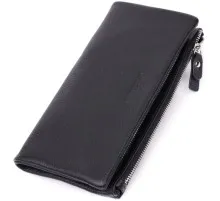 Гаманець ST Leather З натуральної шкіри Чорний (22527)