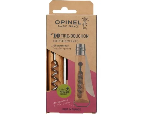 Ніж Opinel 10 VRI Inox Corkscrew (002578)