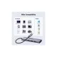Порт-реплікатор Ugreen Dock CM511 5in1 USB3.1 Type-C --> HDMI 60Hz/3xUSB-А 3.0/Type-C/PD 100W (15597)