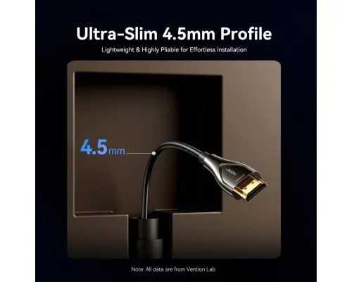Кабель мультимедійний HDMI M to HDMI M 15.0m 4K fiber optic zinc alloy black Vention (ALSBN)