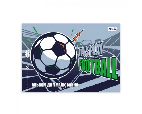 Альбом для малювання Yes А4 12 аркушів скоба з перфорацією Football (130615)