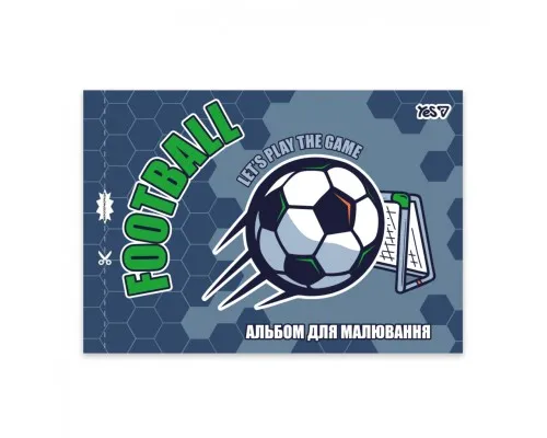 Альбом для малювання Yes А4 12 аркушів скоба з перфорацією Football (130615)